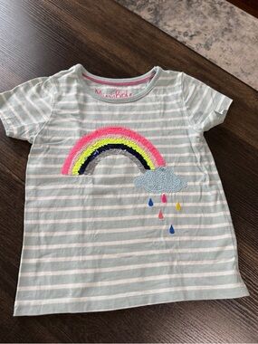 Mini Boden Sequin Rainbow Top